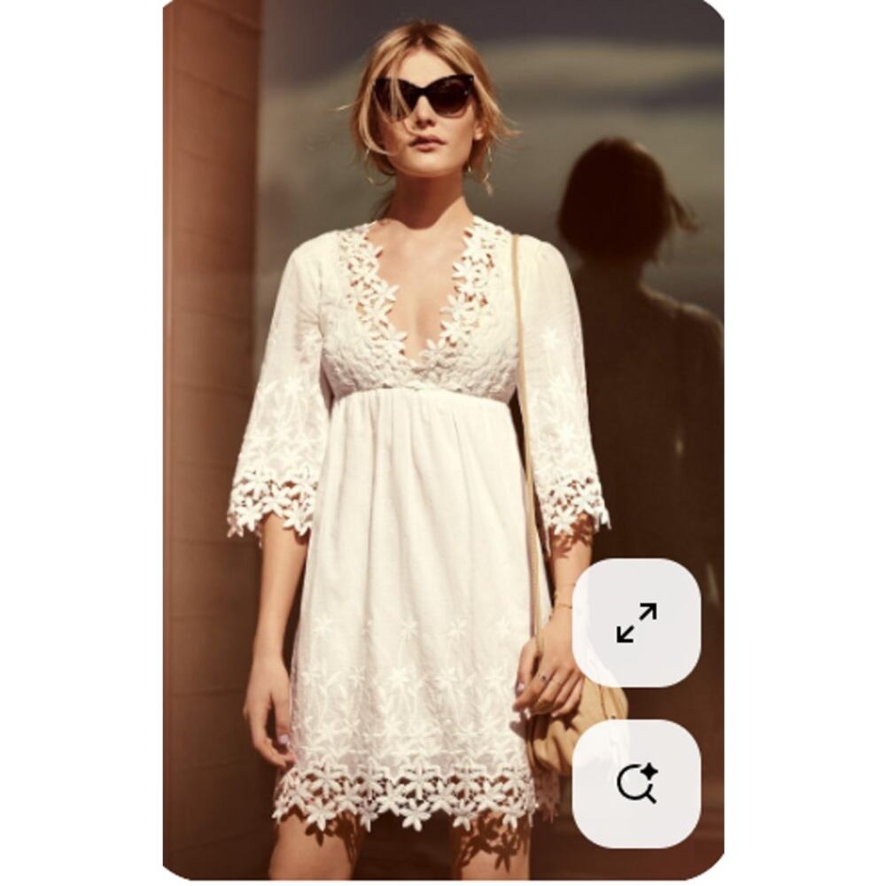 Betsey Johnson White Lace Mini Dress